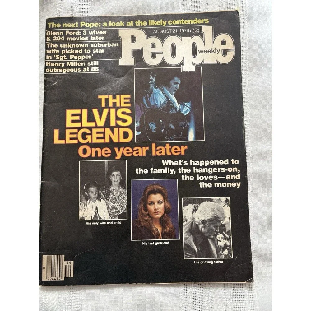 ELVIS PRESLEY VINTAGE 1978 PEOPLE MAGAZINE ONE YEAR AFTER DEATH   GOOD CONDITION